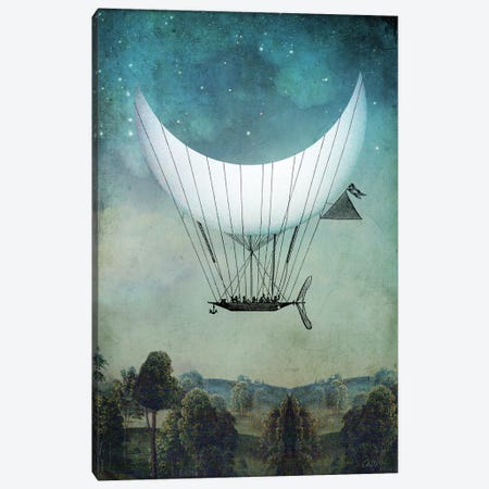 The Moonship Canvas Print #CWS127} by Catrin Welz-Stein Canvas Artwork