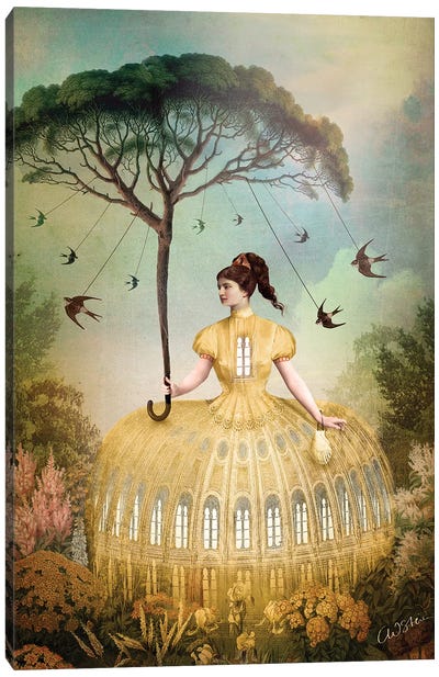 The Bird Keeper Canvas Art Print - Dreamscape Art