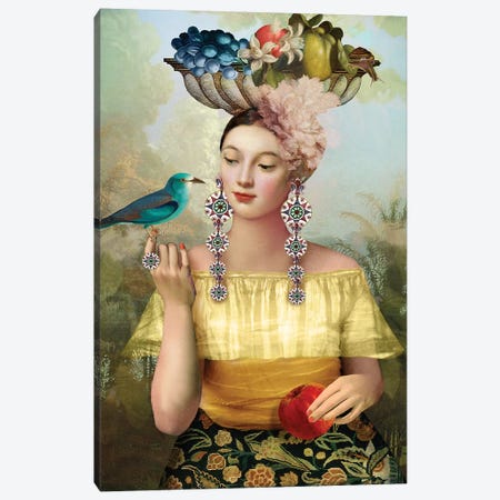 Nine Of Pentacles Canvas Print #CWS132} by Catrin Welz-Stein Canvas Art