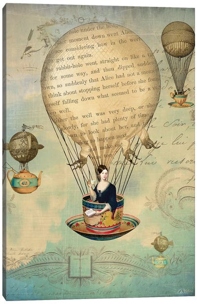 The Poet Canvas Art Print - Hot Air Balloon Art