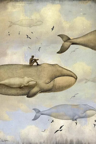Kids Ocean Life Art: Contemplation by Catrin Welz-Stein