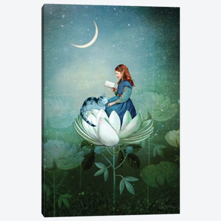 Blue Stories Canvas Print #CWS145} by Catrin Welz-Stein Canvas Wall Art