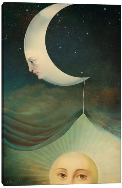 Rise And Shine Canvas Art Print - Crescent Moon Art