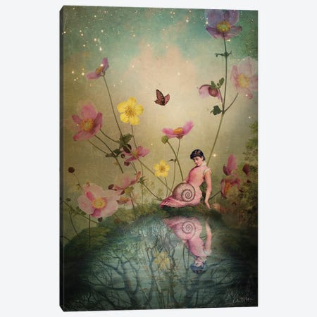 At The Pond Canvas Print #CWS163} by Catrin Welz-Stein Art Print