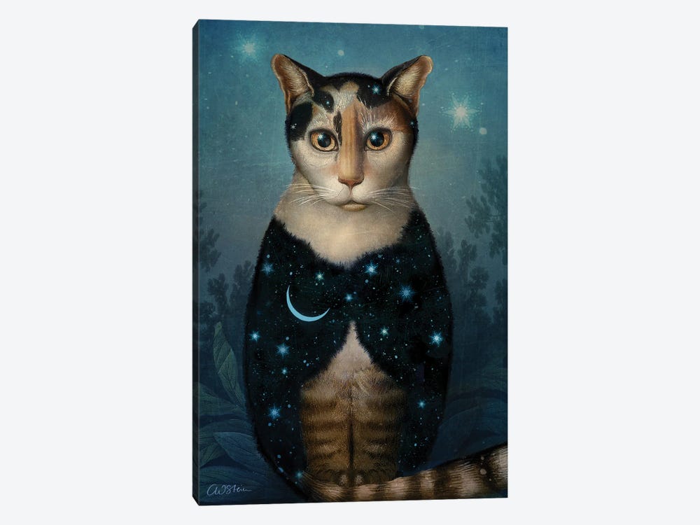 Midnight Cat by Catrin Welz-Stein 1-piece Canvas Print