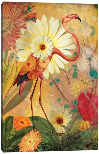 Flamingo Canvas Art Print - Daisy Art