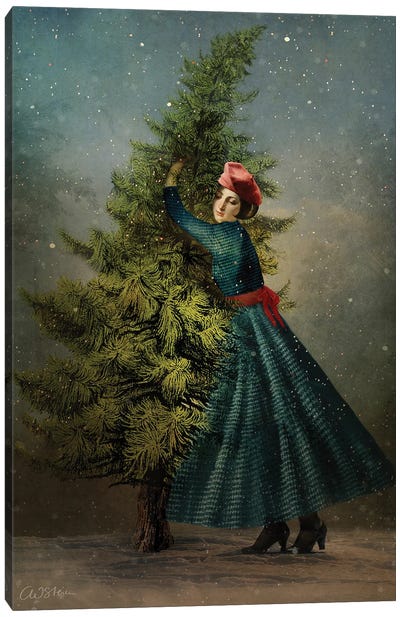 Der Tannenbaum Canvas Art Print - Christmas Trees & Wreath Art