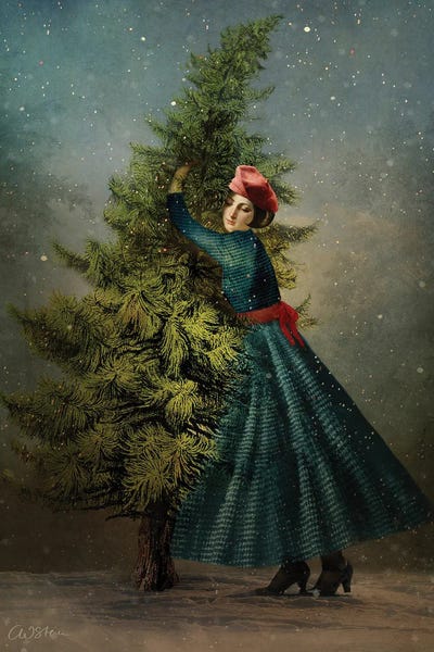 Large Art for Bedroom - Canvas Prints: Der Tannenbaum by Catrin Welz-Stein
