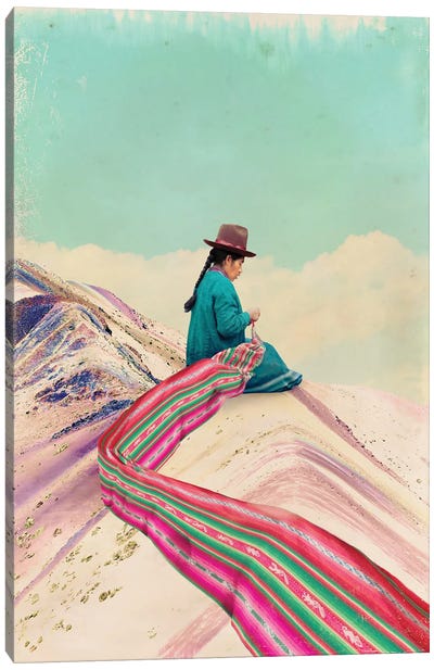 Rainbow Mountain Canvas Art Print - Catrin Welz-Stein