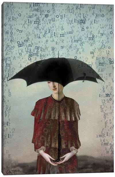 Leaving Me Speechless Canvas Art Print - Umbrella Art