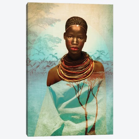 Tanzanian Woman Canvas Print #CWS200} by Catrin Welz-Stein Canvas Wall Art