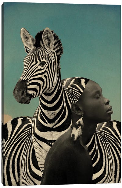 Zebra Canvas Art Print - African Heritage Art