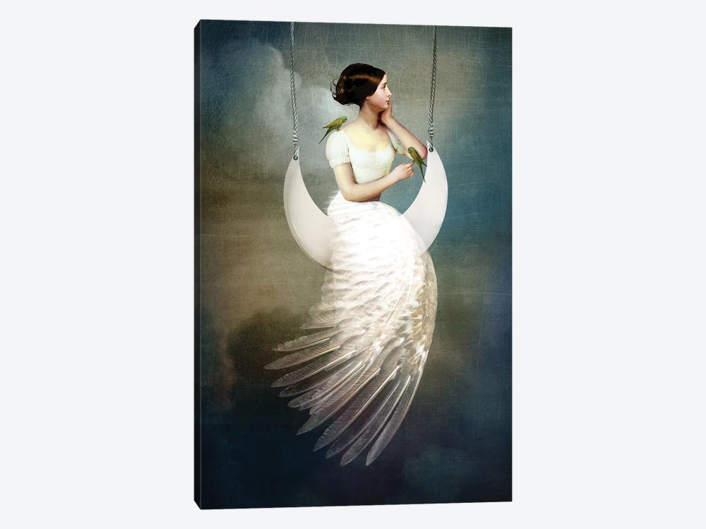 To The Moon And Back by Catrin Welz-Stein 1-piece Canvas Art