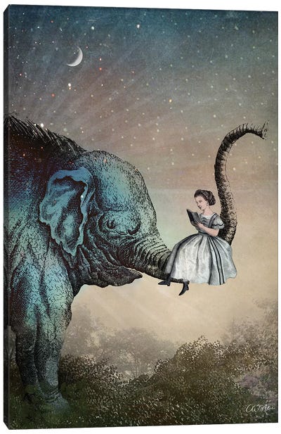 Good Night Story Canvas Art Print - Fairytale Scenes