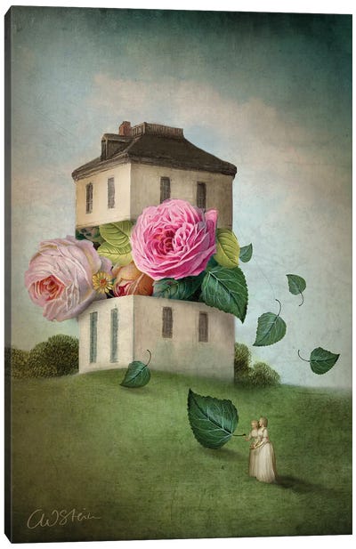 House Of Flowers Canvas Art Print - Shabby Chic Décor