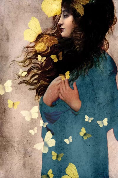 Kids Inspirational Art: Bye Bye Butterfly by Catrin Welz-Stein