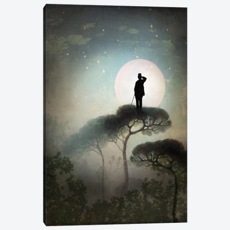 The Man In The Moon Canvas Print #CWS61} by Catrin Welz-Stein Canvas Art