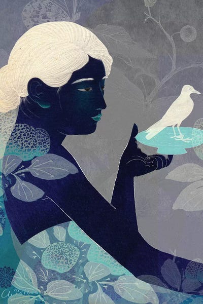 Bird On A Plate by Catrin Welz-Stein canvas print