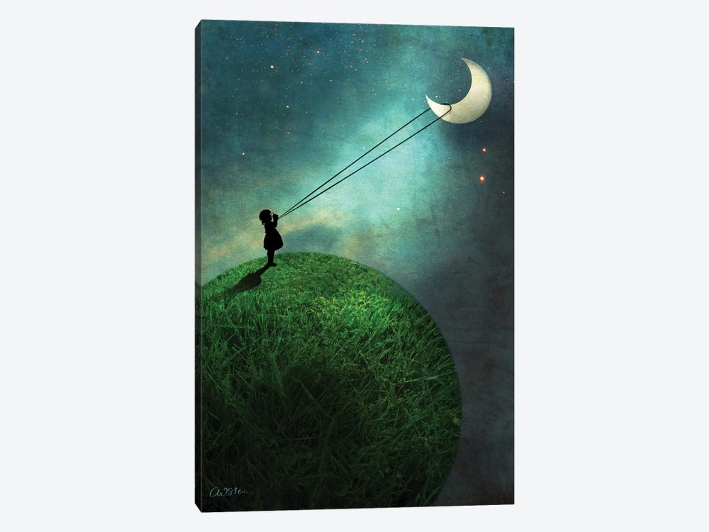 Chasing The Moon by Catrin Welz-Stein 1-piece Canvas Print