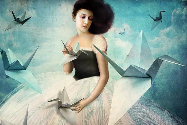 Surrealism: My First Origami Crane by Catrin Welz-Stein