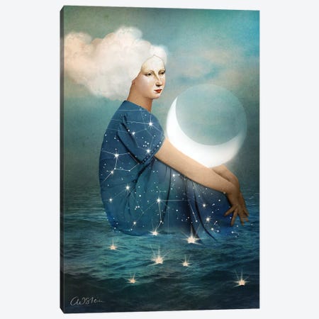 The Moon Canvas Print #CWS92} by Catrin Welz-Stein Canvas Print