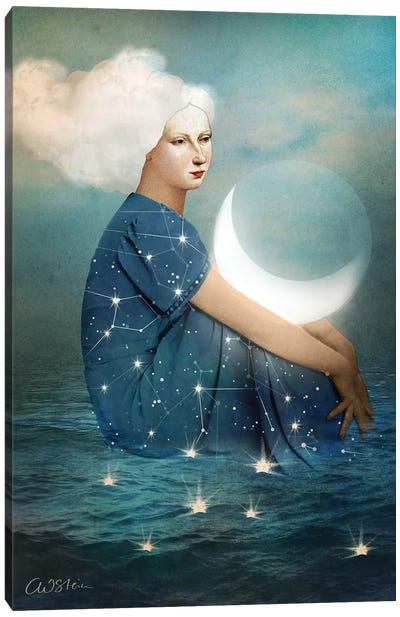 The Moon Canvas Art Print - Dreamer