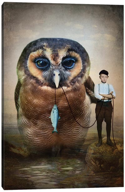 Buddies Canvas Art Print - Owl Art