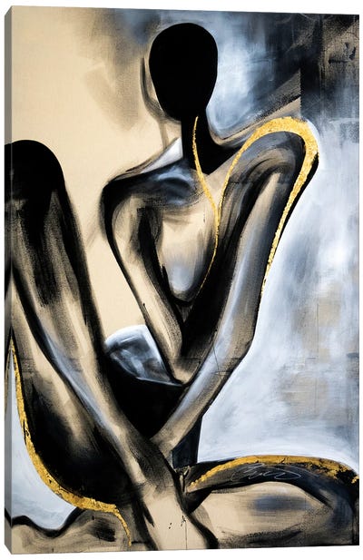 The Right Balance Canvas Art Print - Female Nudes