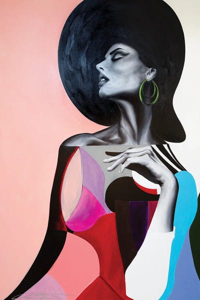 Kaleidoscopic Figures: Woman With Green Earring by Chance Watt