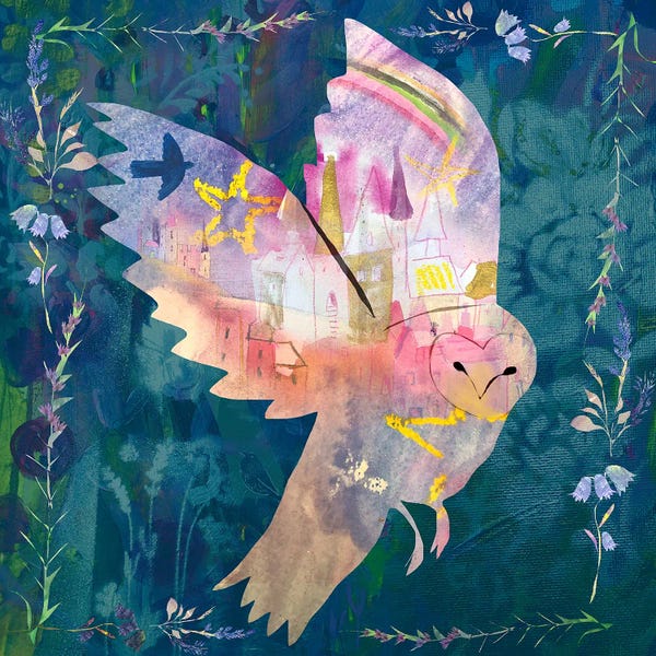 Claire Westwood: Pink Owl by Claire Westwood