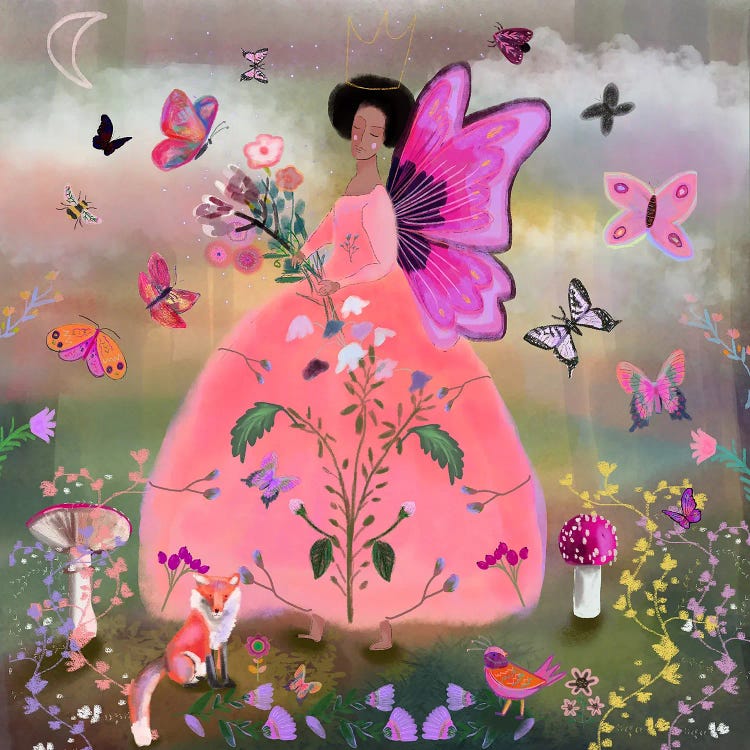 Pink Dress by Claire Westwood wall art