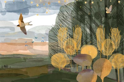 Golden Wood by Claire Westwood canvas print