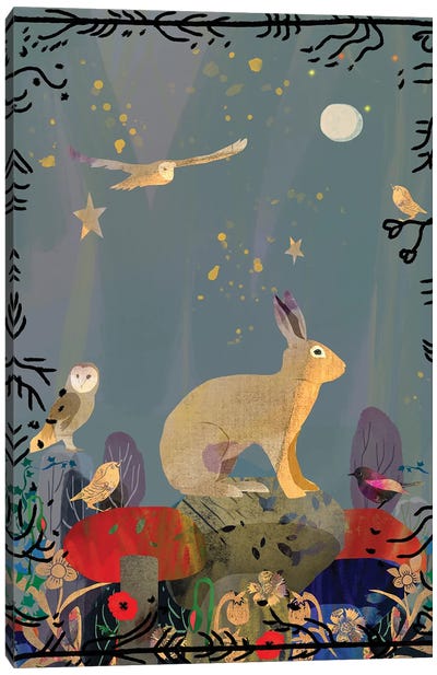 Hare Canvas Art Print - Rabbit Art