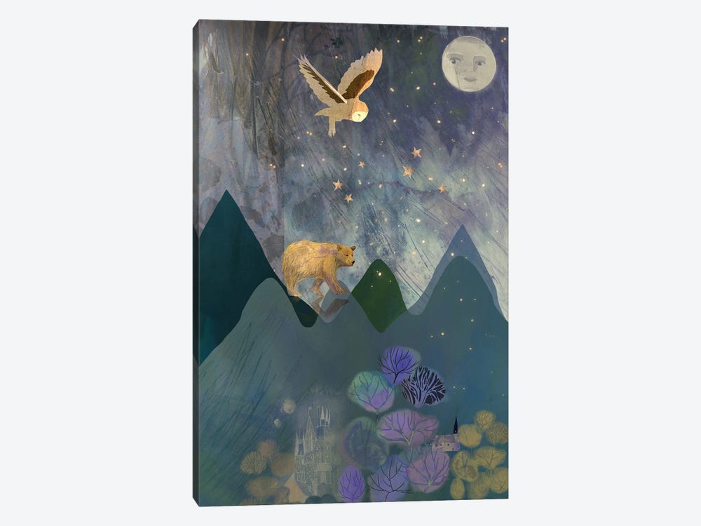 Bear And Owl by Claire Westwood 1-piece Canvas Artwork