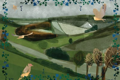 Landscape by Claire Westwood framed wall art