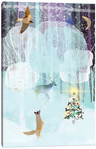 Little Tree Canvas Art Print - Winter Wonderland