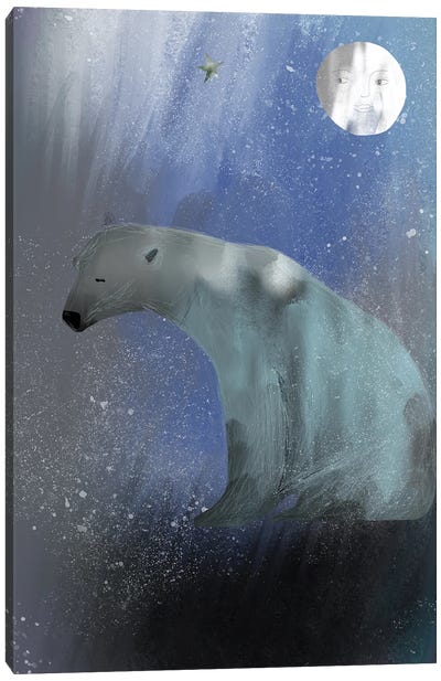 Big White Canvas Art Print - Polar Bear Art