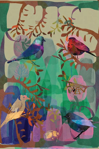 Birds A Many by Claire Westwood canvas print