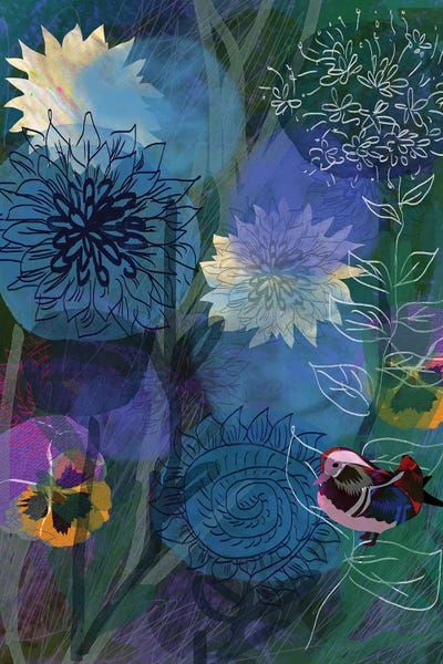 Blue by Claire Westwood framed wall art