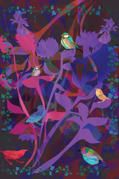 Tree Of Birds by Claire Westwood canvas print