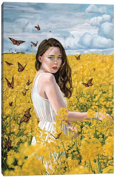 1,000 Morsels Of Hope Canvas Art Print - Yellow Art