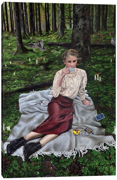 Storm In A Teacup Canvas Art Print - Self-Taught Women Artists