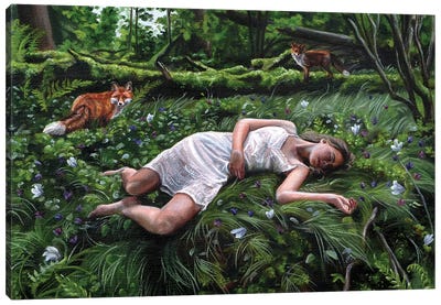 When I Sleep I Dream Of You Canvas Art Print - Christina Ridgeway