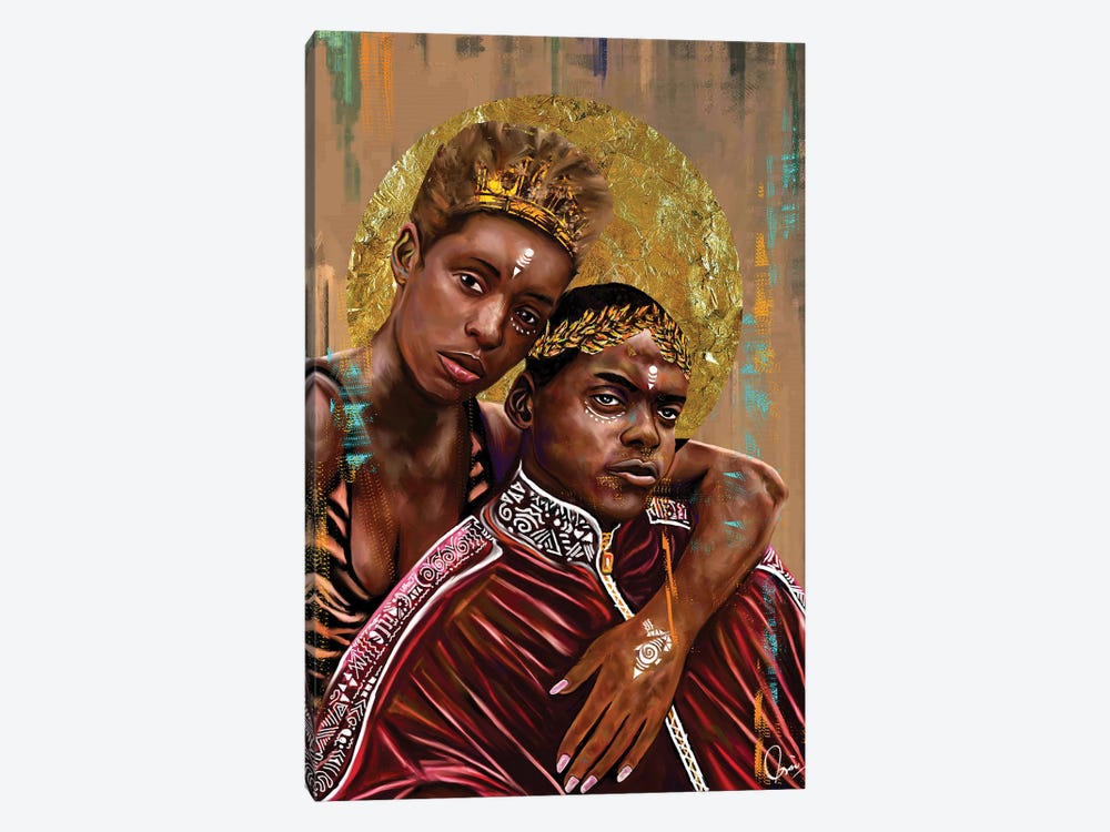Queen And Slim by Crixtover Edwin 1-piece Canvas Wall Art