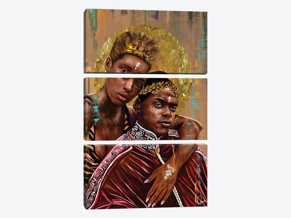 Queen And Slim by Crixtover Edwin 3-piece Canvas Artwork