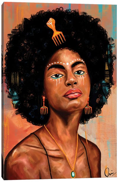 Afro Candy Canvas Art Print - Crixtover Edwin