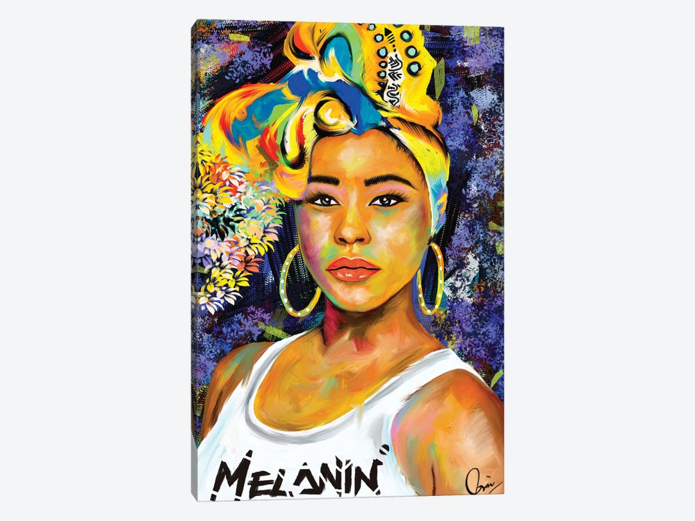 Wrapped In Melanin  by Crixtover Edwin 1-piece Canvas Art