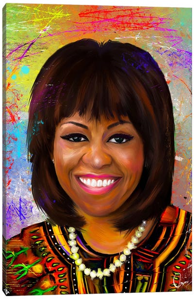 Michelle Obama Canvas Art Print - Crixtover Edwin