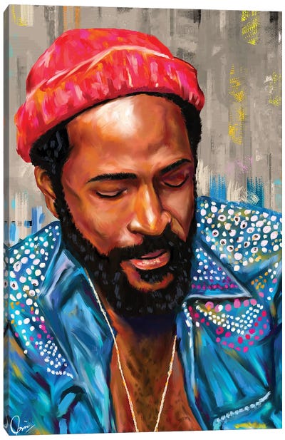 Marvin Gaye Canvas Art Print - Male Portrait Art