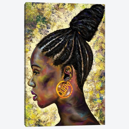 Wrapped In Cornrows Canvas Print #CXE1} by Crixtover Edwin Canvas Artwork